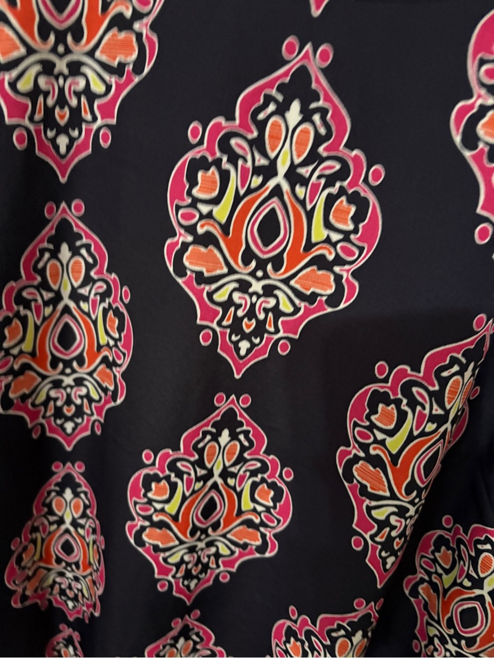 Women’s Navy Printed Dress - Pink & Orange Floral. Crown & Ivy - Picture 3 of 6
